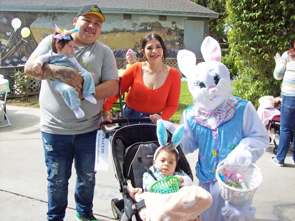 family-with-easter-bunny